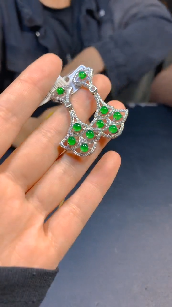 【闪购商品】翡翠耳饰未镶嵌0095537371多样性发一