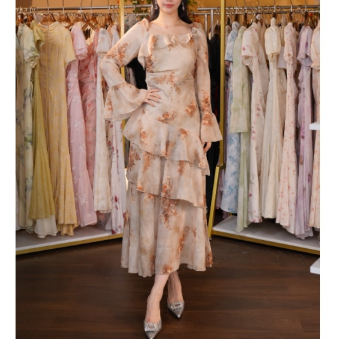 2店-271【清水定制】秋意浓 F8121连衣裙