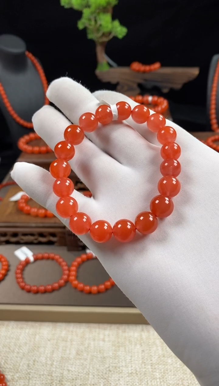 【闪购商品】南红玛瑙手串未镶嵌冰红10mm+