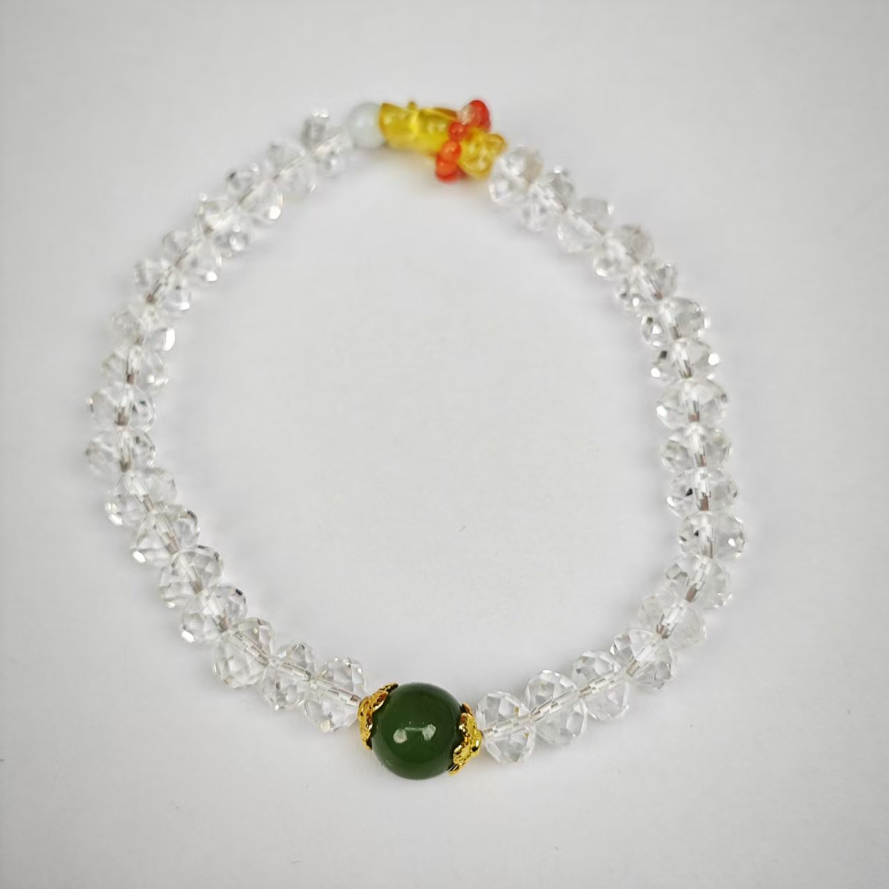 白水晶多棱手串 DIY112742