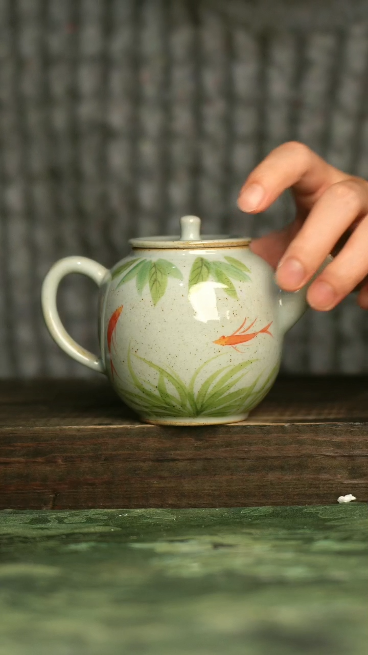 陶瓷青诗集手工手绘瓷器