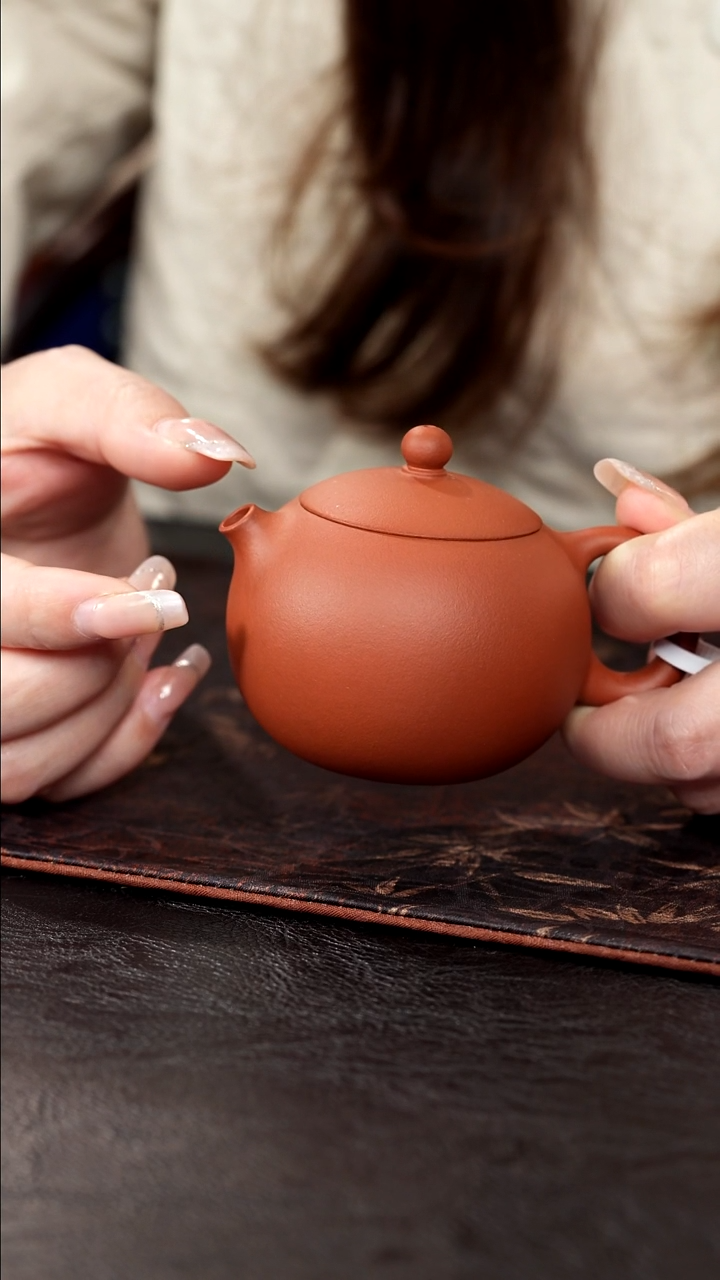 茶壶紫砂小红泥鱼嘴西施100cc