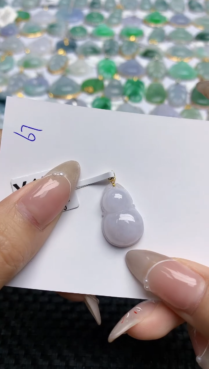 【闪购商品】翡翠颈饰18K金镶嵌天然翡翠A货