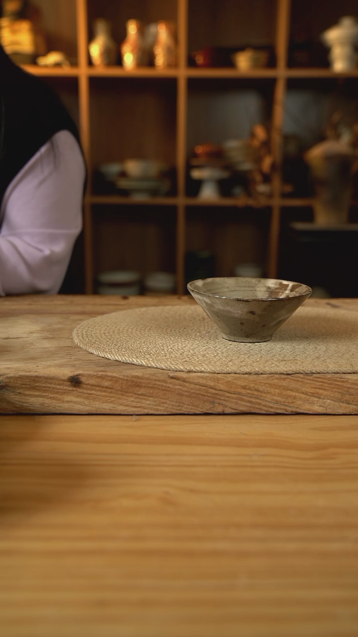 107福利新品奶咖棕系列的斗笠米饭碗1个