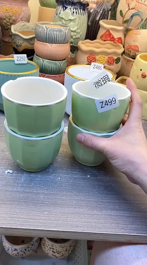 @@陶瓷多肉花盆Z499微瑕