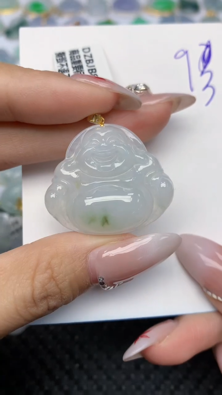 【闪购商品】翡翠颈饰18K金镶嵌天然翡翠A货