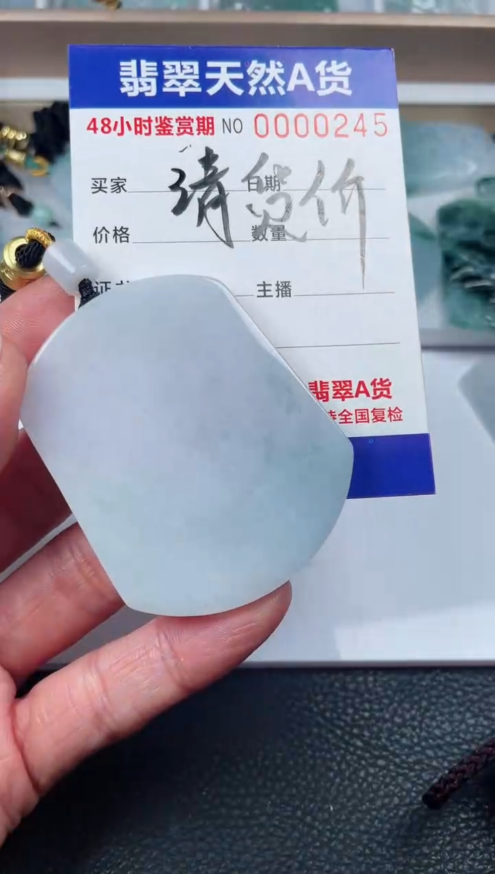 【闪购商品】翡翠颈饰未镶嵌无事牌