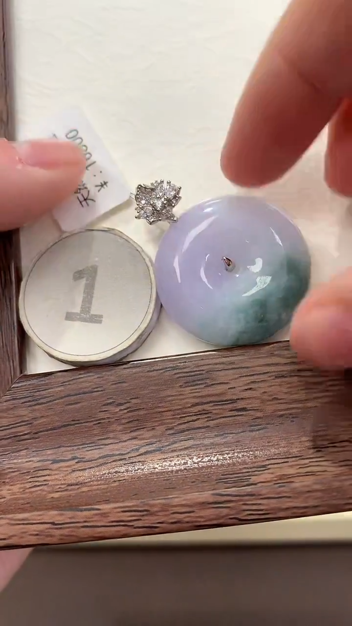 颈饰银S925镶嵌翡翠天然缅甸a货翡翠(多样性发其一