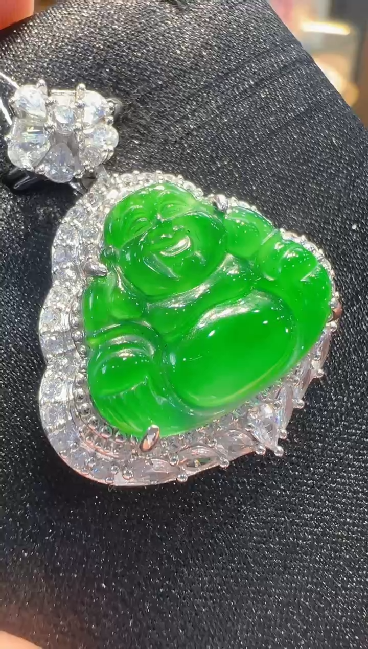 【闪购商品】翡翠吊坠(不含链)银S925镶嵌               