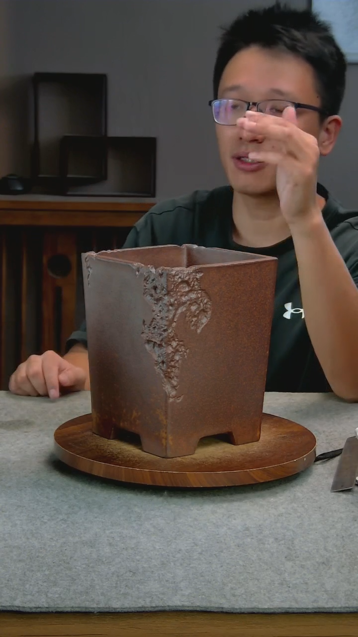 K76艾砂宜兴紫砂花盆