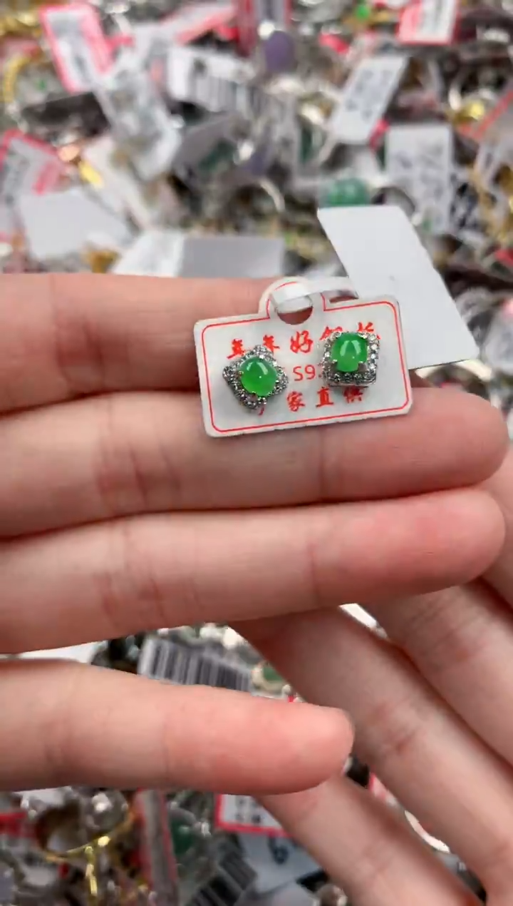 银S925镶嵌戒指翡翠333     6