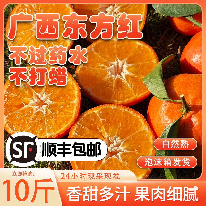 「10斤」广西暖阳东方红橘·新鲜现摘现发包邮·人工筛选精选A级果王