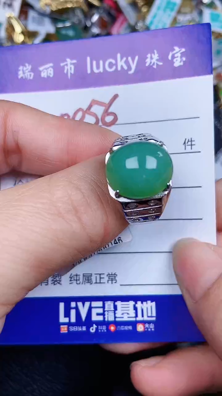 颈饰银S925镶嵌翡翠0056