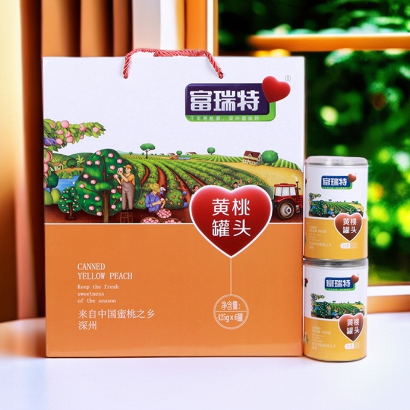 425g黄桃罐头1*6罐零食礼盒装