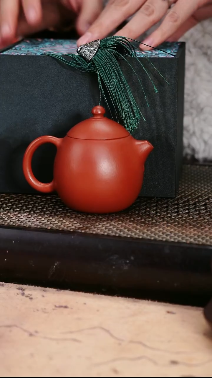 茶壶紫砂会**狼生砂朱泥超精工龙蛋130cc