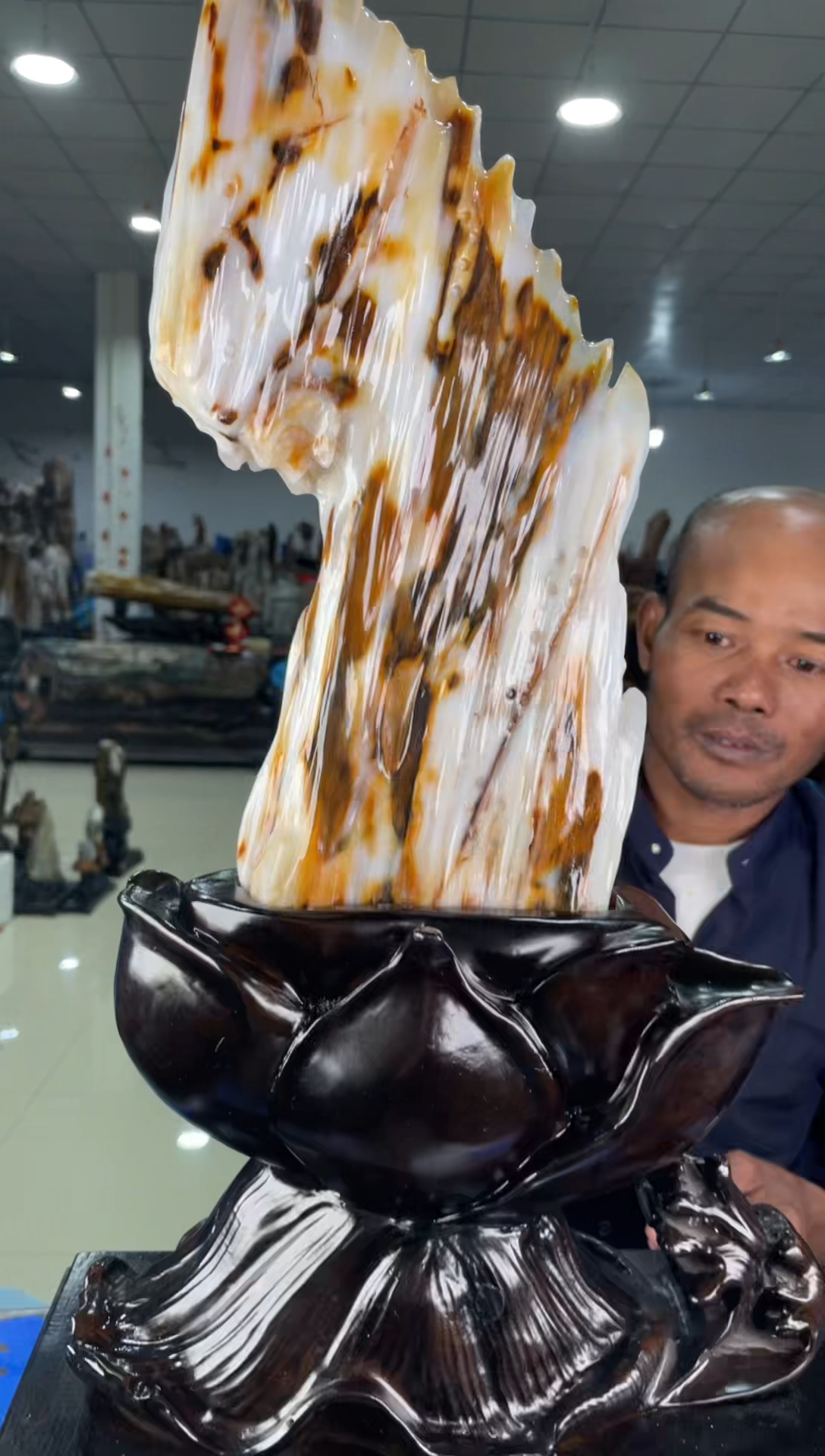 【闪购商品】硅化玉摆件未镶嵌51