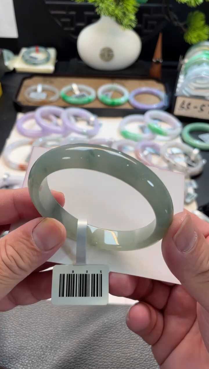 未镶嵌手镯翡翠96号 56正圈