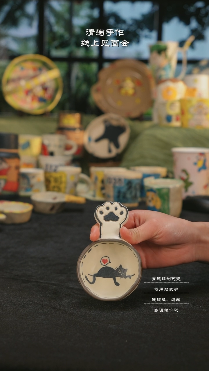 【闪购商品】摆件亲工手绘陶瓷-