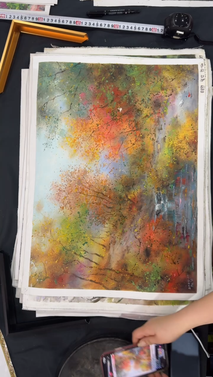 油画【新品含装裱】朝鲜画家原创手绘油画作品
