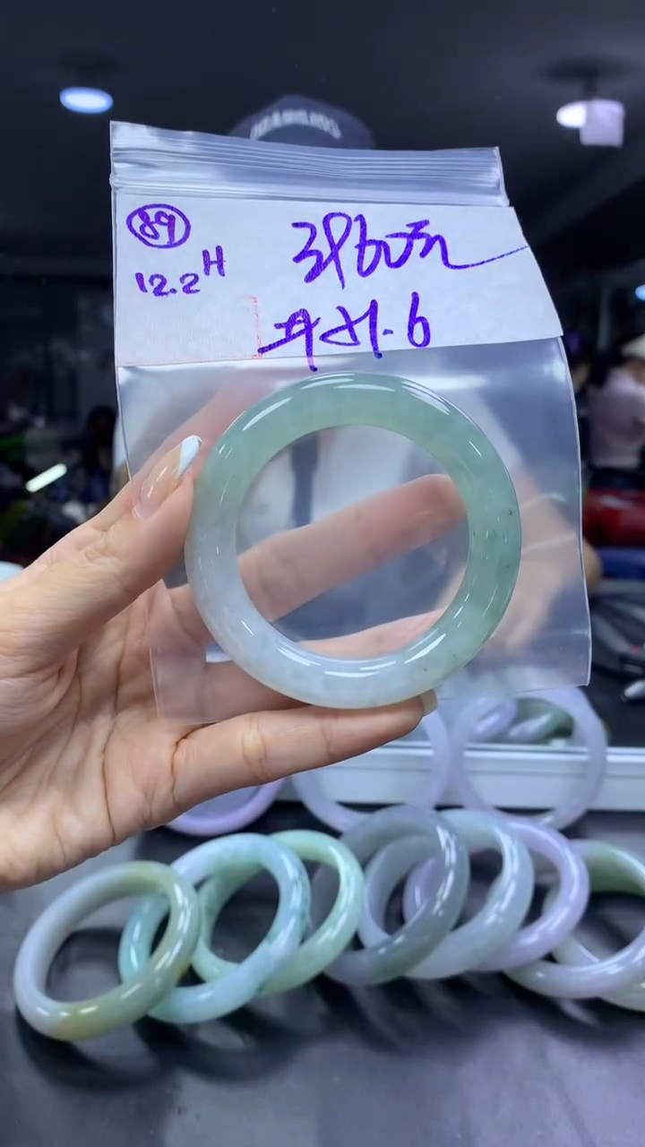 未镶嵌定制翡翠89手镯51.6+3960元+拍一发一