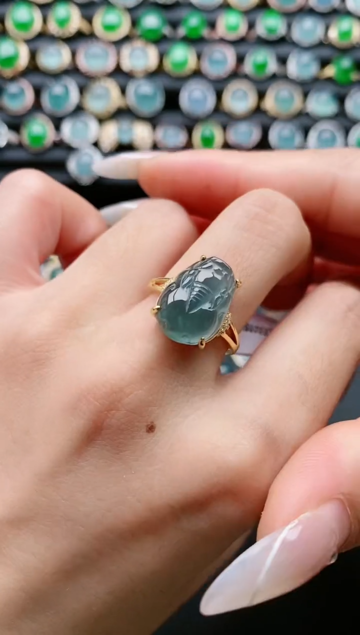 【闪购商品】翡翠戒指银S925镶嵌1111111