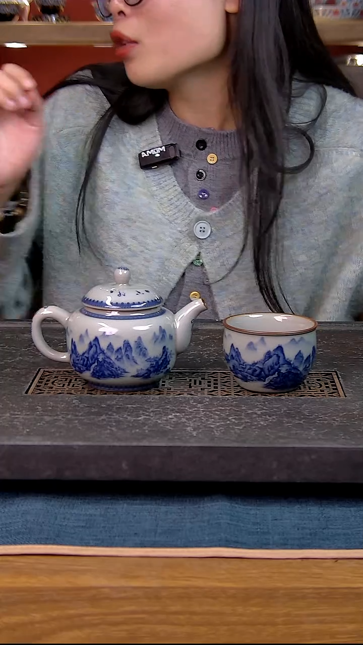 简装家用款2件套 老陶泥开片纹陶瓷茶具