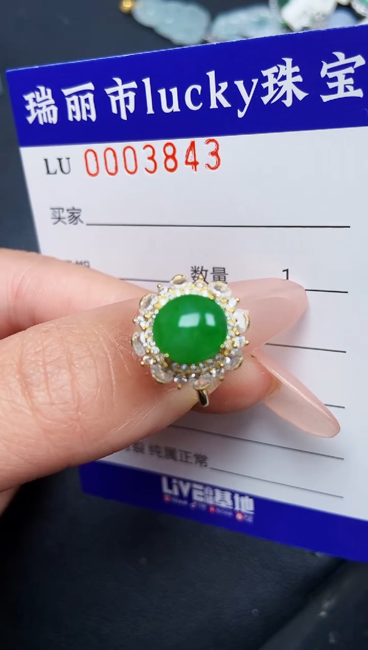 【闪购商品】翡翠颈饰银S925镶嵌3843