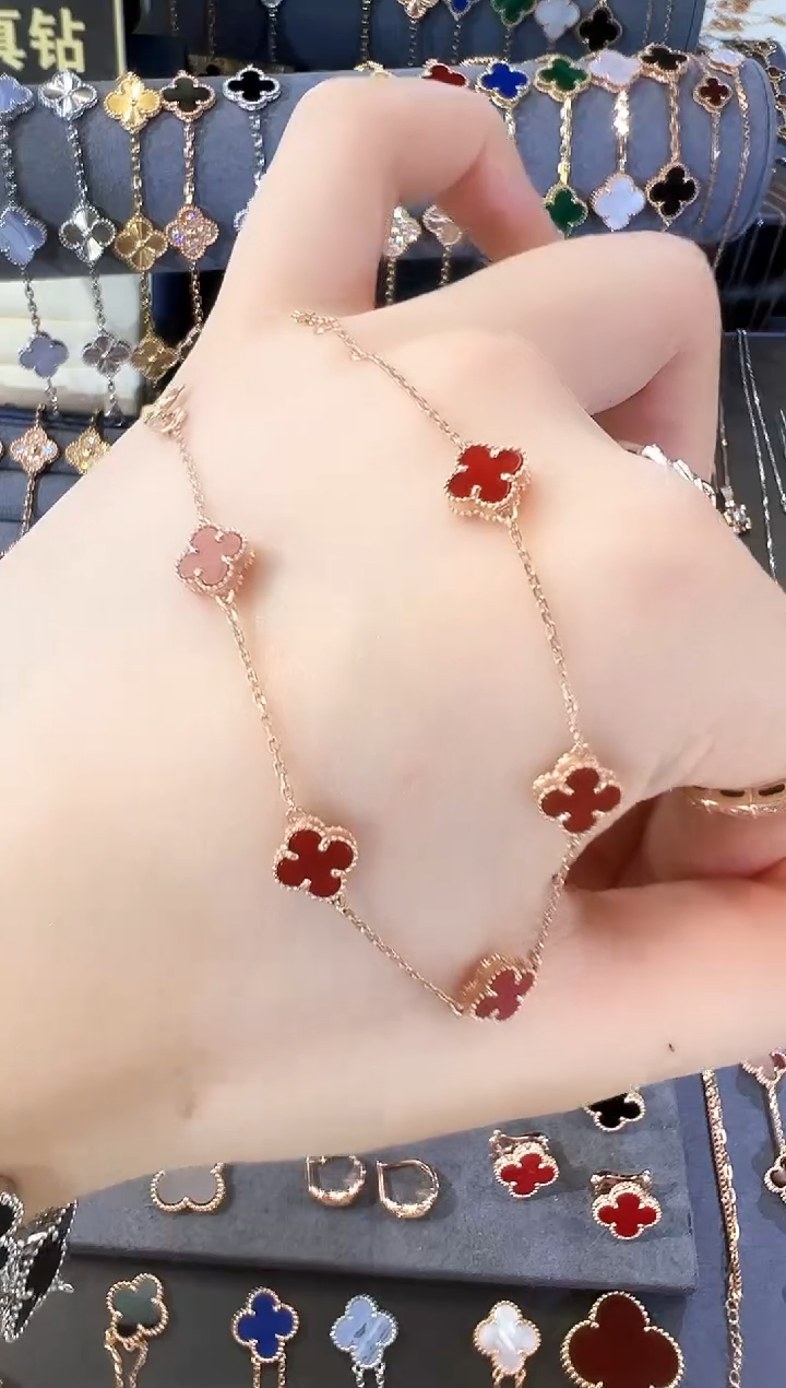 【闪购商品】玛瑙/玉髓手链18K金镶嵌18K红手链