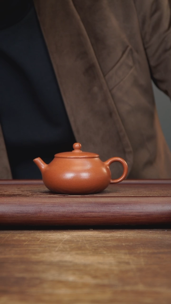【闪购商品】紫砂茶壶180ml 璞玉 红降坡
