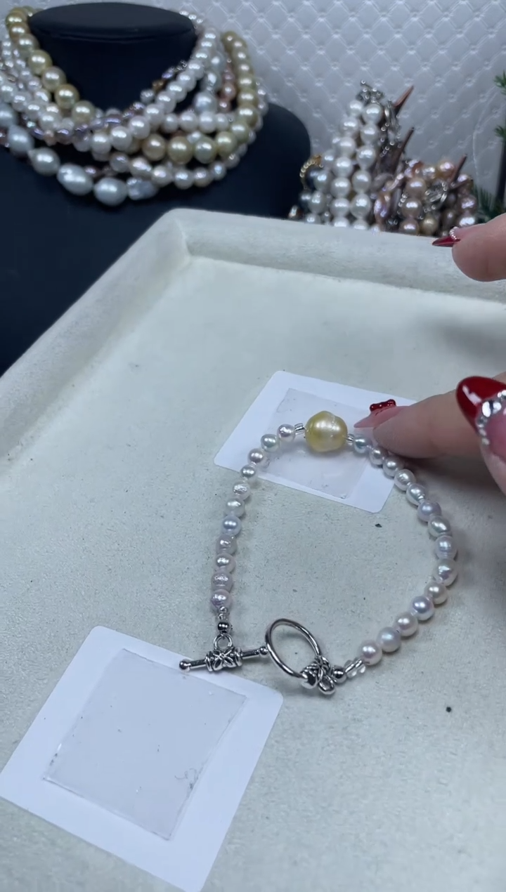 【闪购商品】淡水珍珠手链未镶嵌【纯恬珍珠】