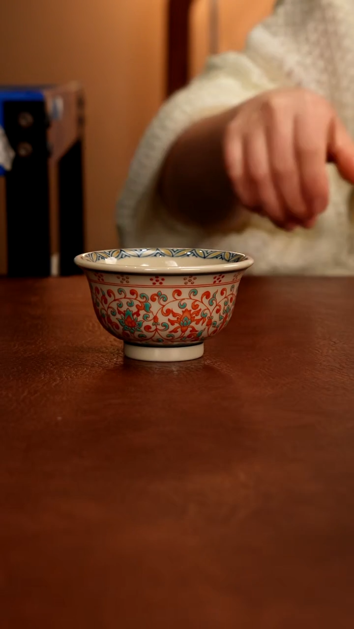 摆件陶景德镇瓷器，明成化青花瓷手绘茶具~