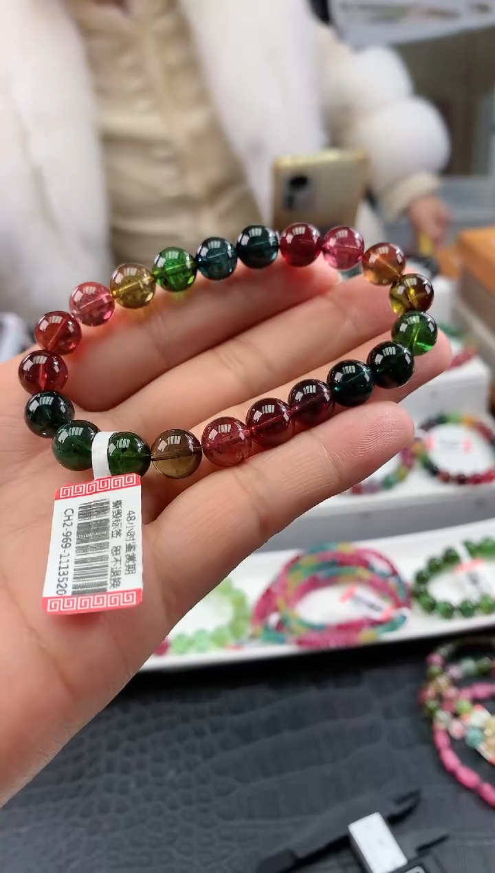 【闪购商品】碧玺手串未镶嵌多样性发一条