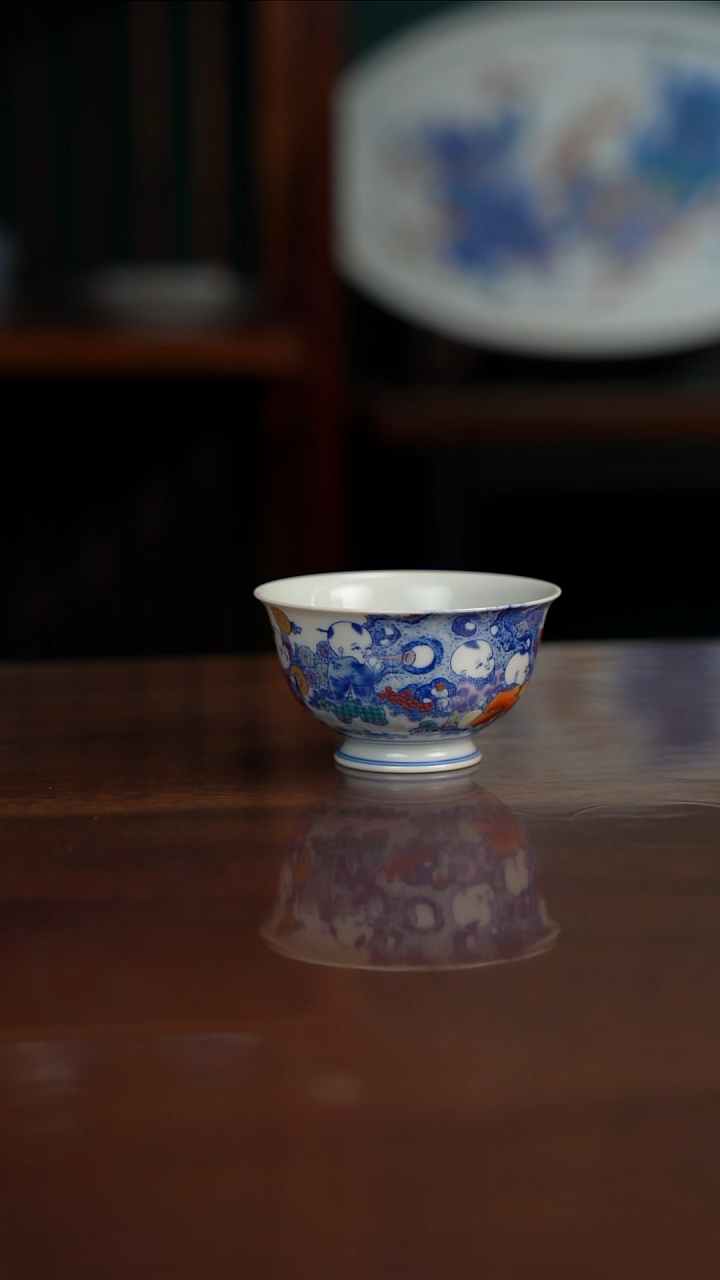 空山明月新斗彩童子