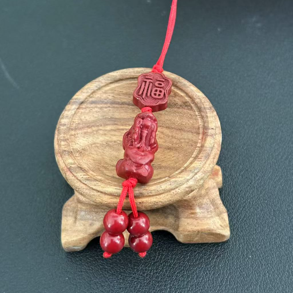 含辰砂工艺品手机挂件