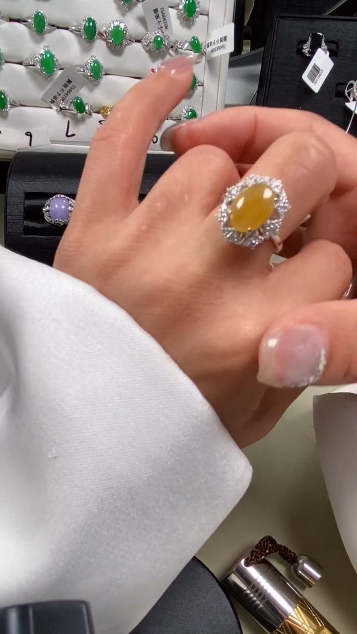 【闪购商品】翡翠戒指银S925镶嵌9571