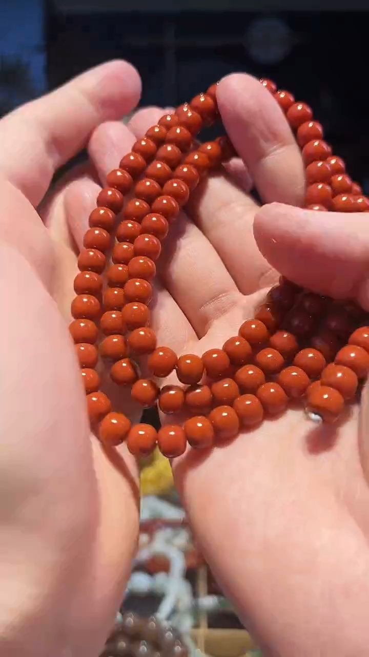 【闪购商品】南红玛瑙手链未镶嵌7大+108多圈