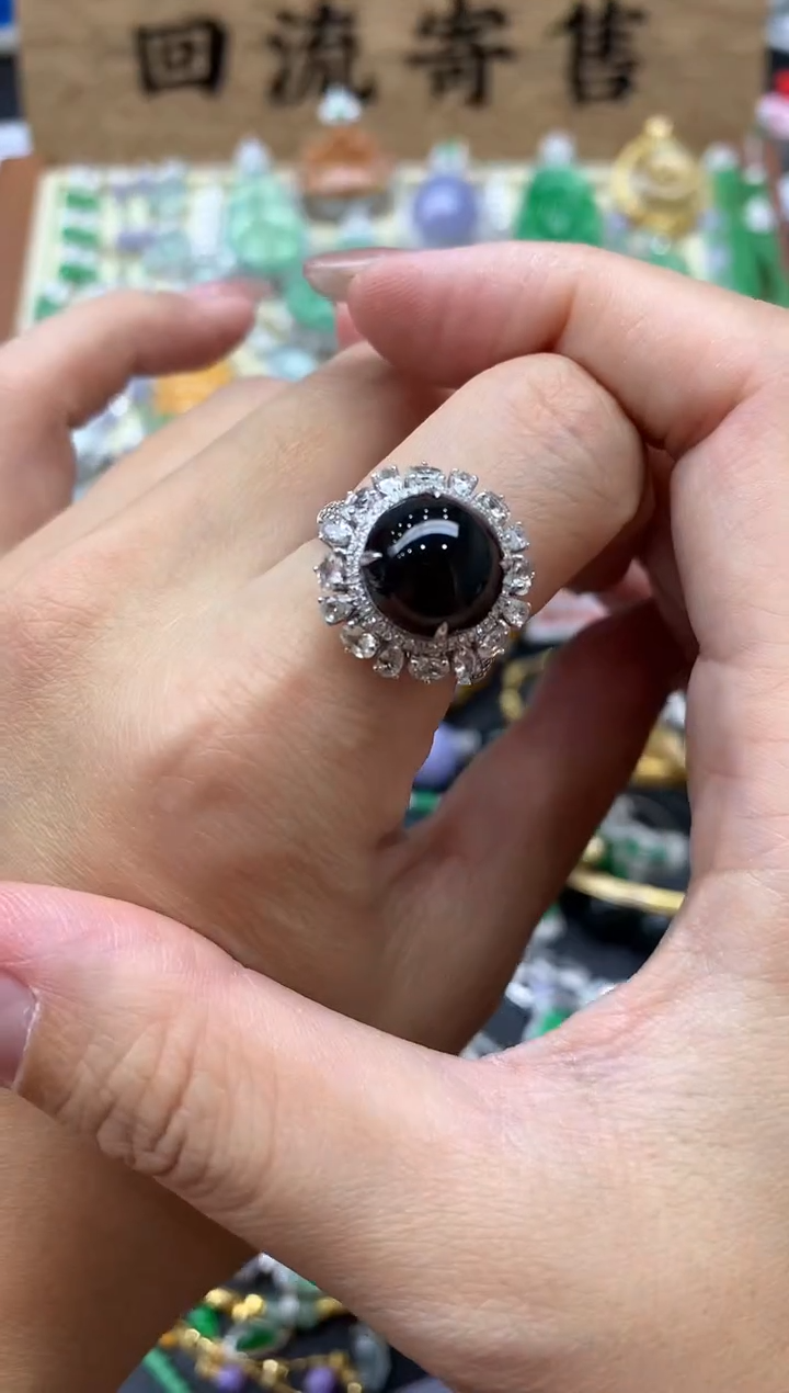 【闪购商品】翡翠戒指18K金镶嵌488-中国好珍宝