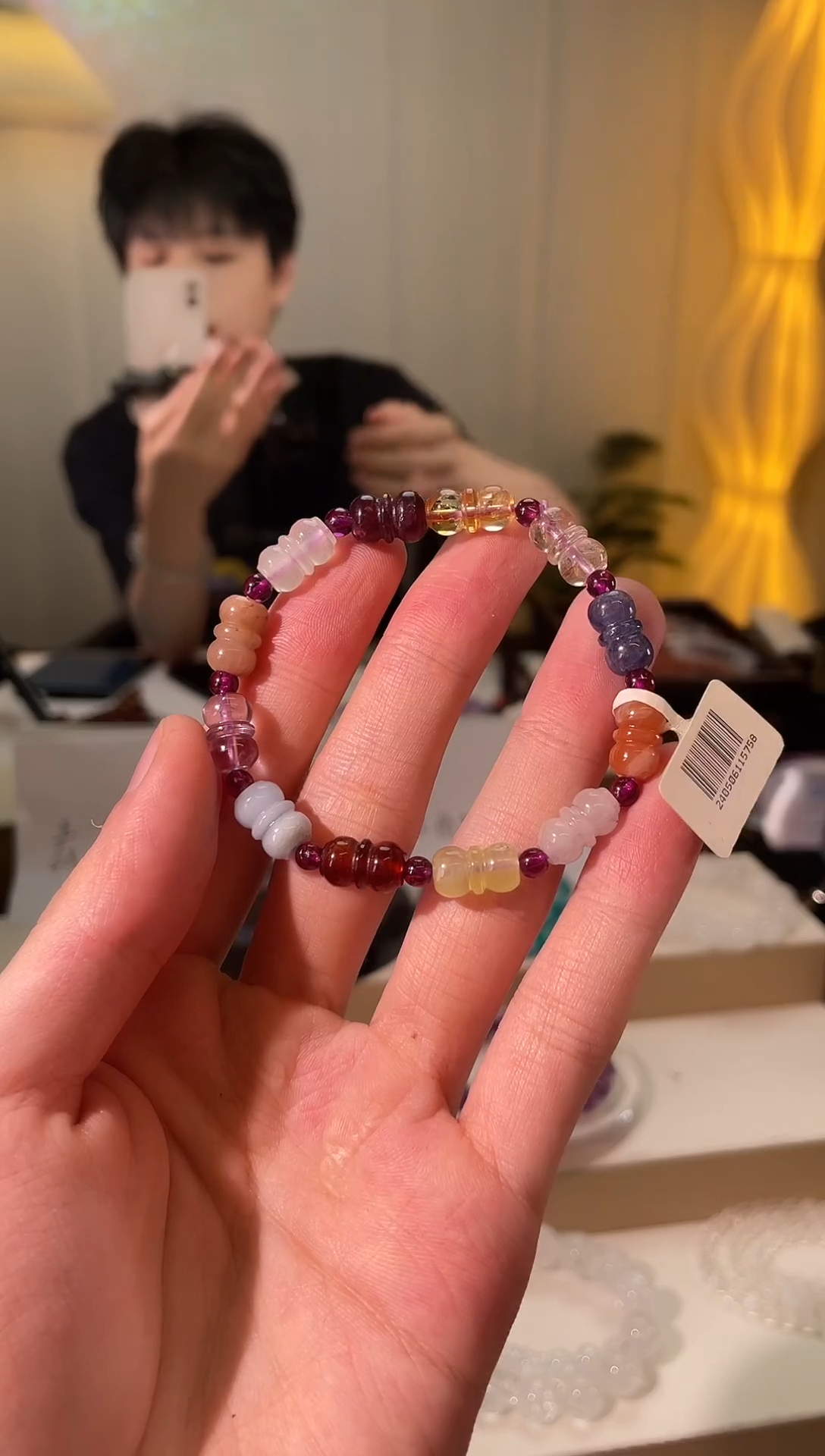 未镶嵌手串水晶鼓珠手串