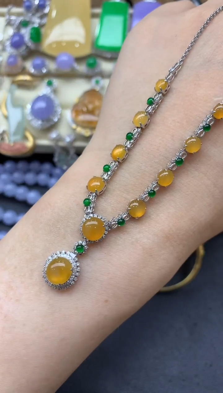 【闪购商品】翡翠颈饰18K金镶嵌641-中国好珍宝