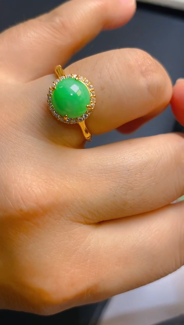 【闪购商品】翡翠耳饰银S925镶嵌天然A货翡翠1