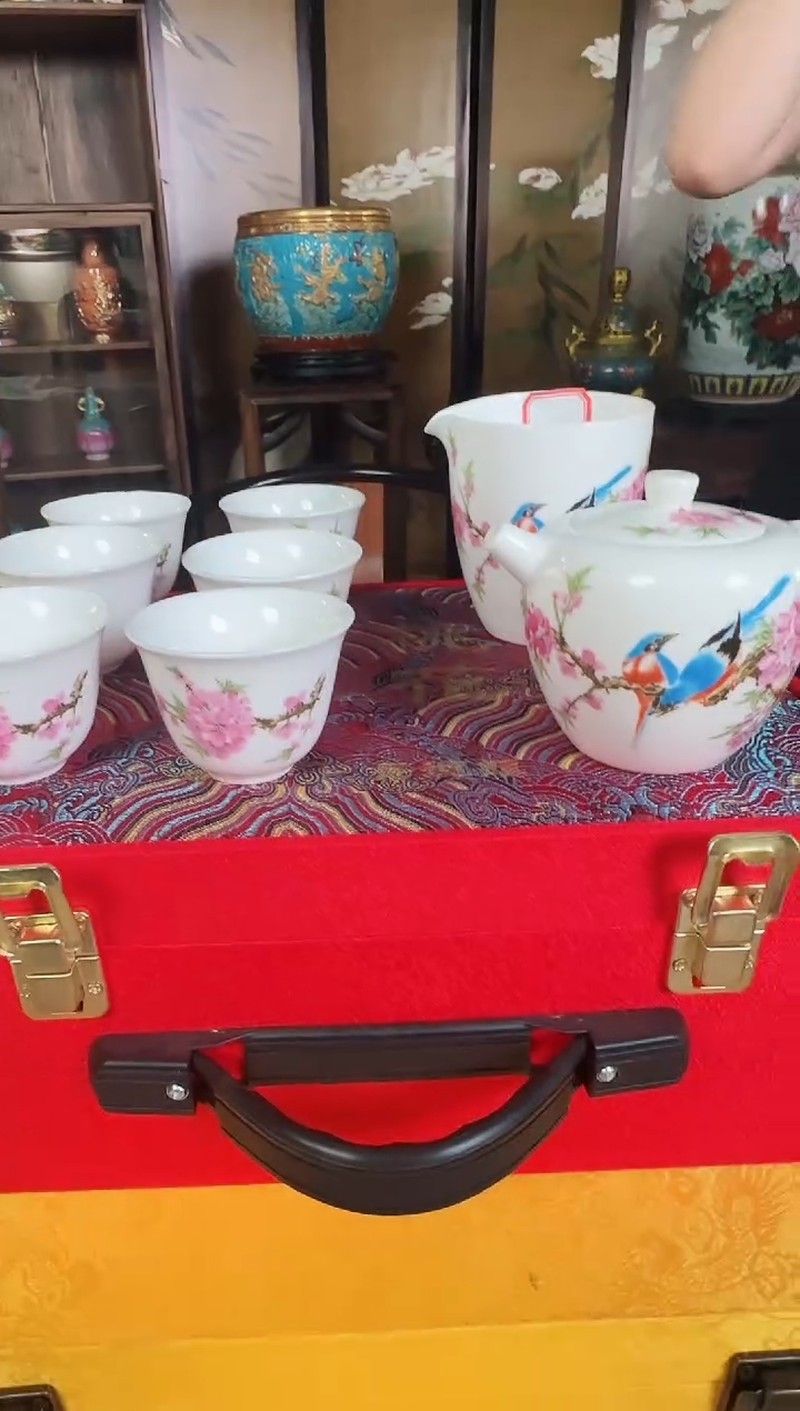 摆件景德镇陶瓷茶具套组