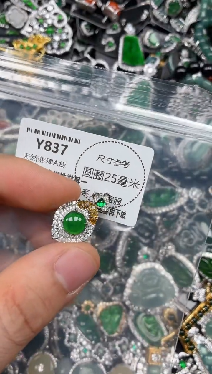 颈饰未镶嵌翡翠Y837吊坠