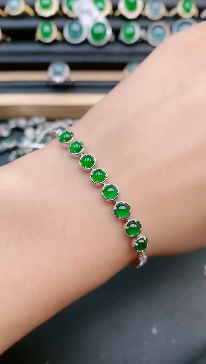 翡翠戒指银S925镶嵌11111