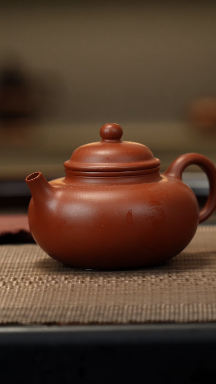 茶壶紫砂朱泥容天点汤160c纳底