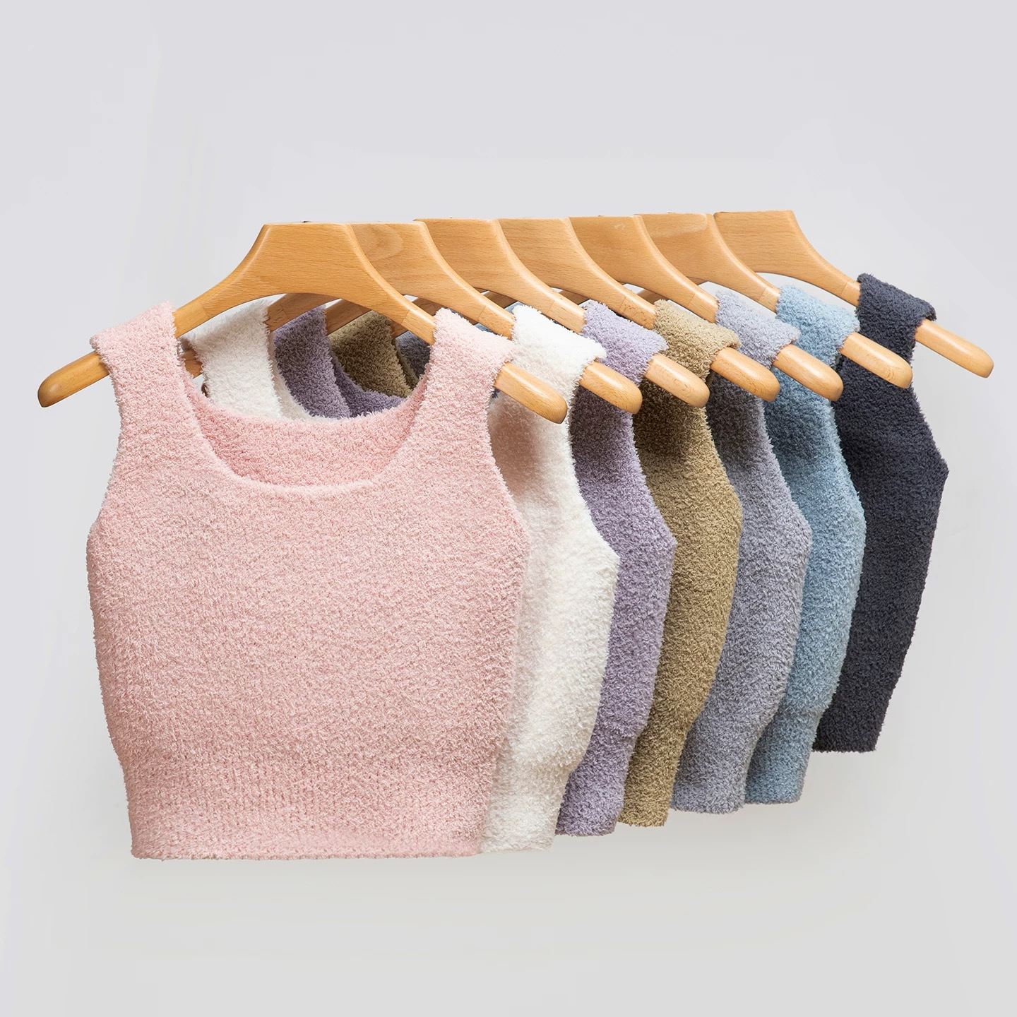 「晩与苏」保暖半边绒背心打底性感女士内搭柔软亲肤