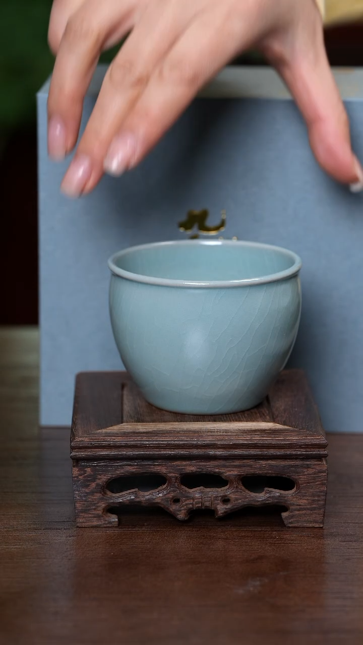 【闪购商品】L·宝丰宋官窑原产地仿古釉汝瓷大缸杯