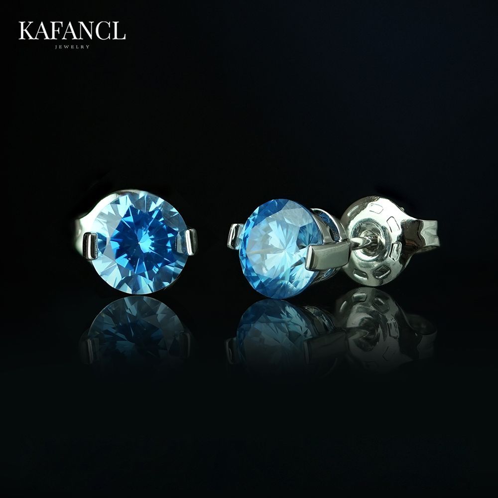 红楼 莫桑石925银针 人鱼泪单镶高级感耳钉 ZR-A784