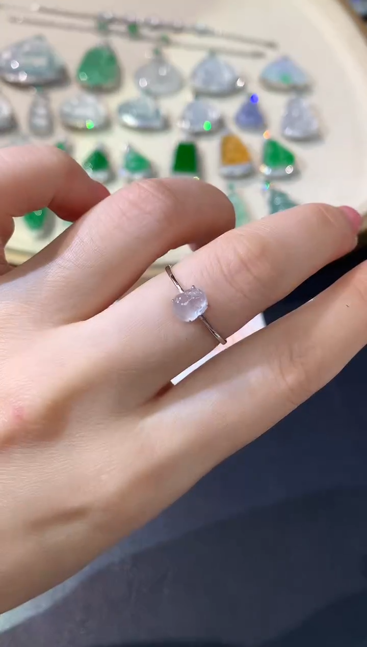 18K金镶嵌戒指翡翠a35|980