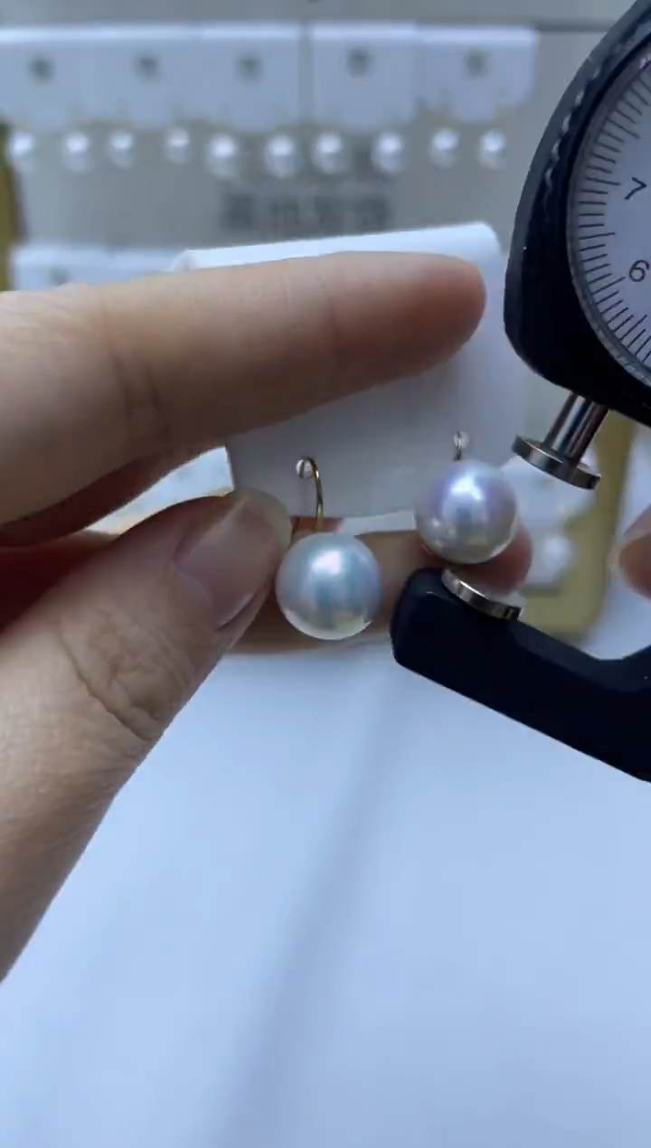 18K金镶嵌耳饰淡水珍珠113