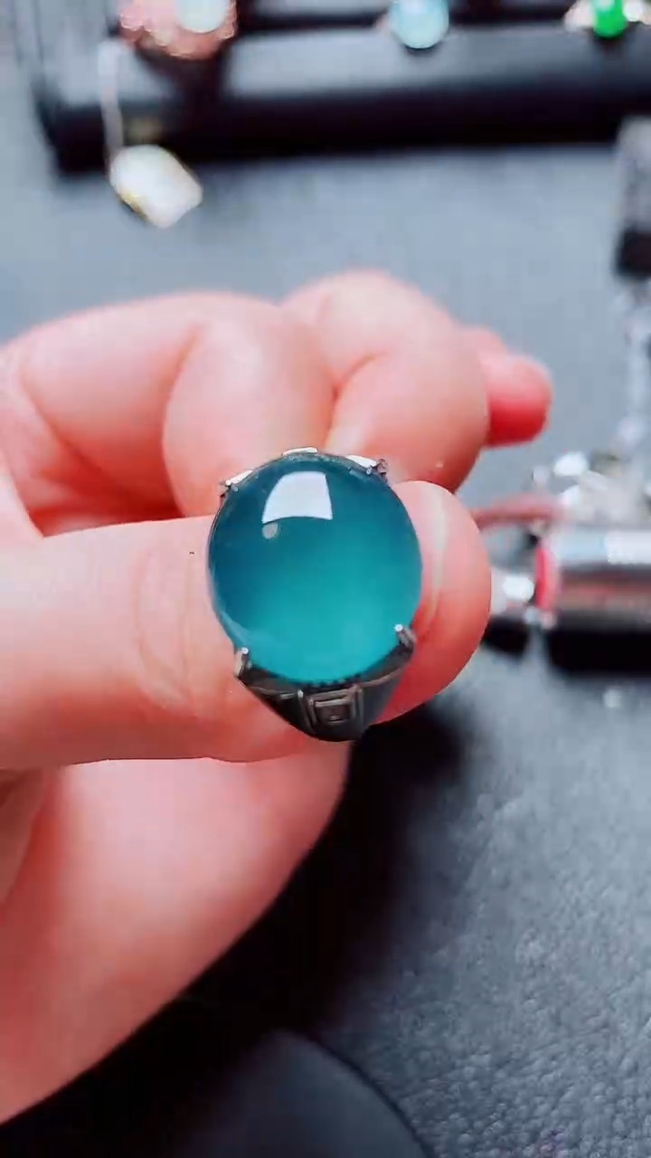 银S925镶嵌戒指翡翠11111